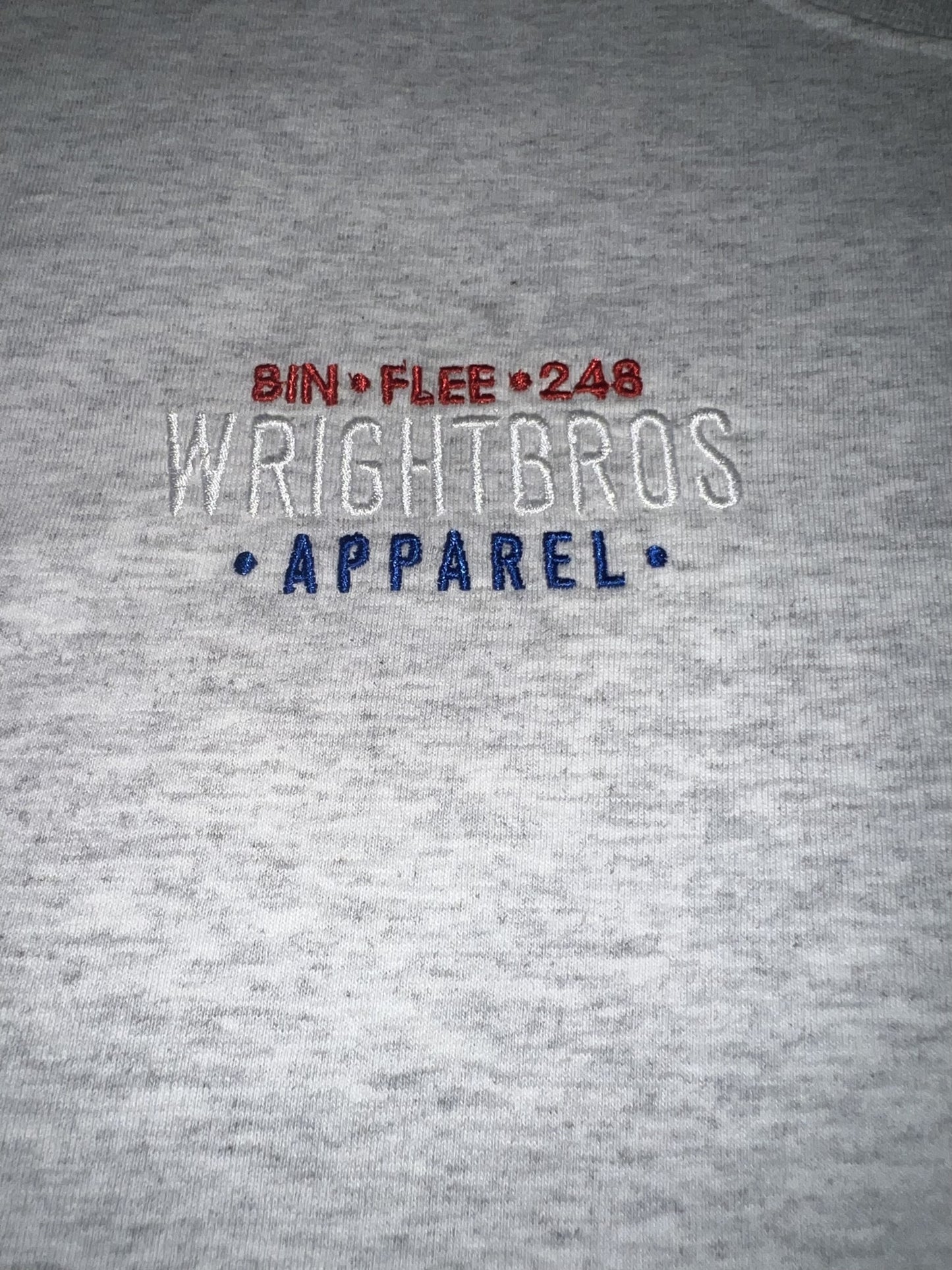 WrightBro Tee (BinFlee Edition) Stone Wash Gray
